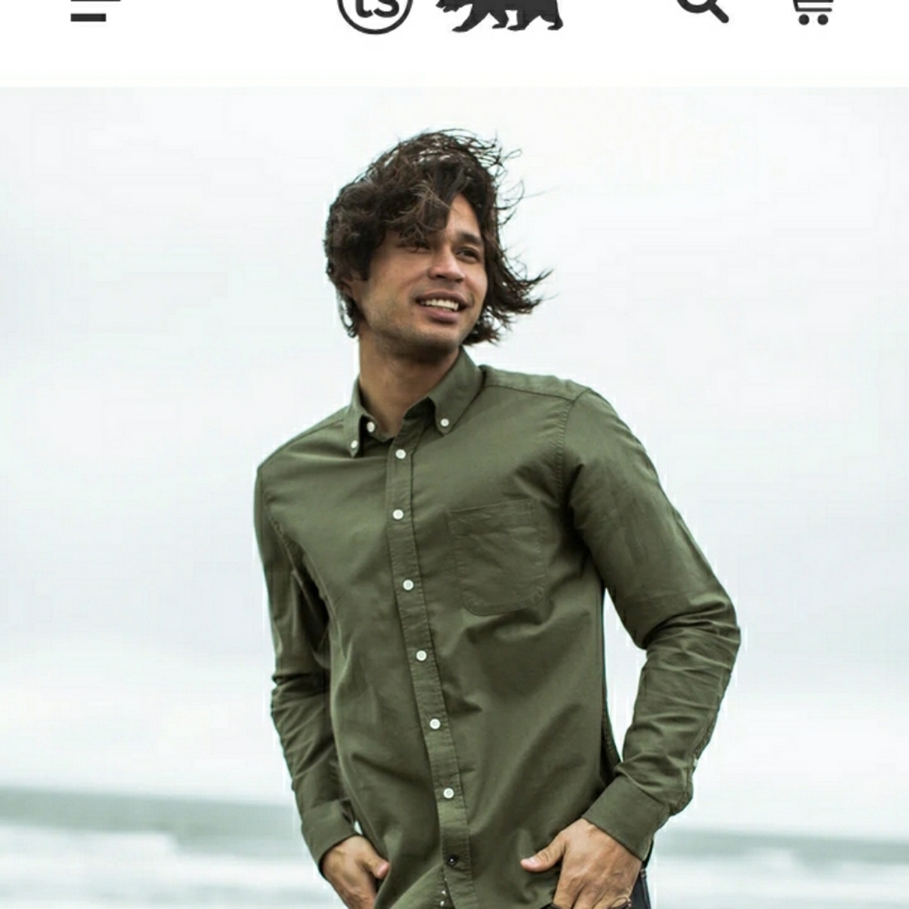 Taylor Stitch Army Green Oxford 44/42